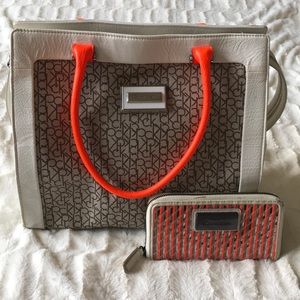 Calvin Klein Handbag with matching wallet